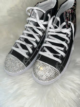 Load image into Gallery viewer, Mad Hustle Hightop Canvas Shoe (bling toe)