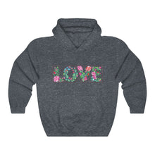 Load image into Gallery viewer, Floral Love Hooded Sweatshirt (Unisex Heavy Blend™)