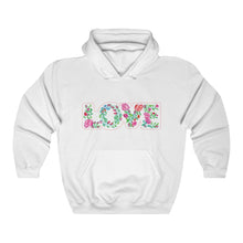 Load image into Gallery viewer, Floral Love Hooded Sweatshirt (Unisex Heavy Blend™)