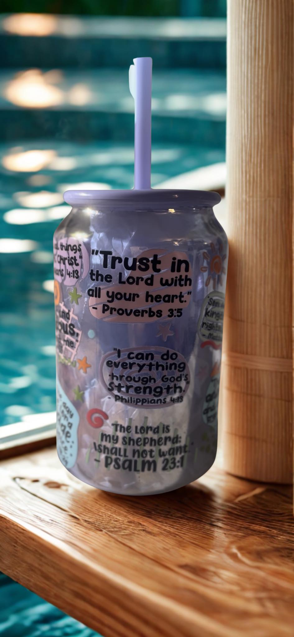 Vibrant Wellness Glass – 15 oz Color Cup (Limited Edition)