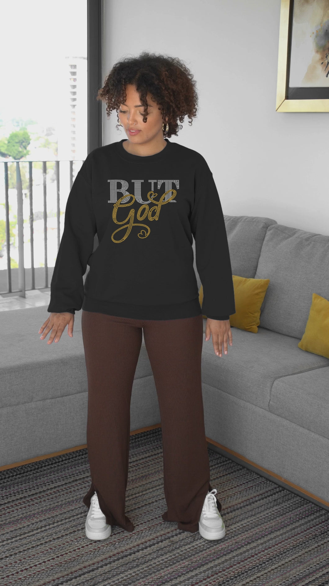 “But God” Rhinestone Tops