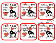 Peak a Boo Valentine's Day Cards